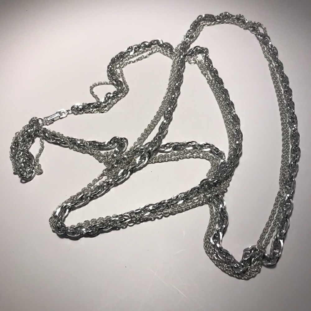 Vintagegermany3strand Aluminumnecklace 37$